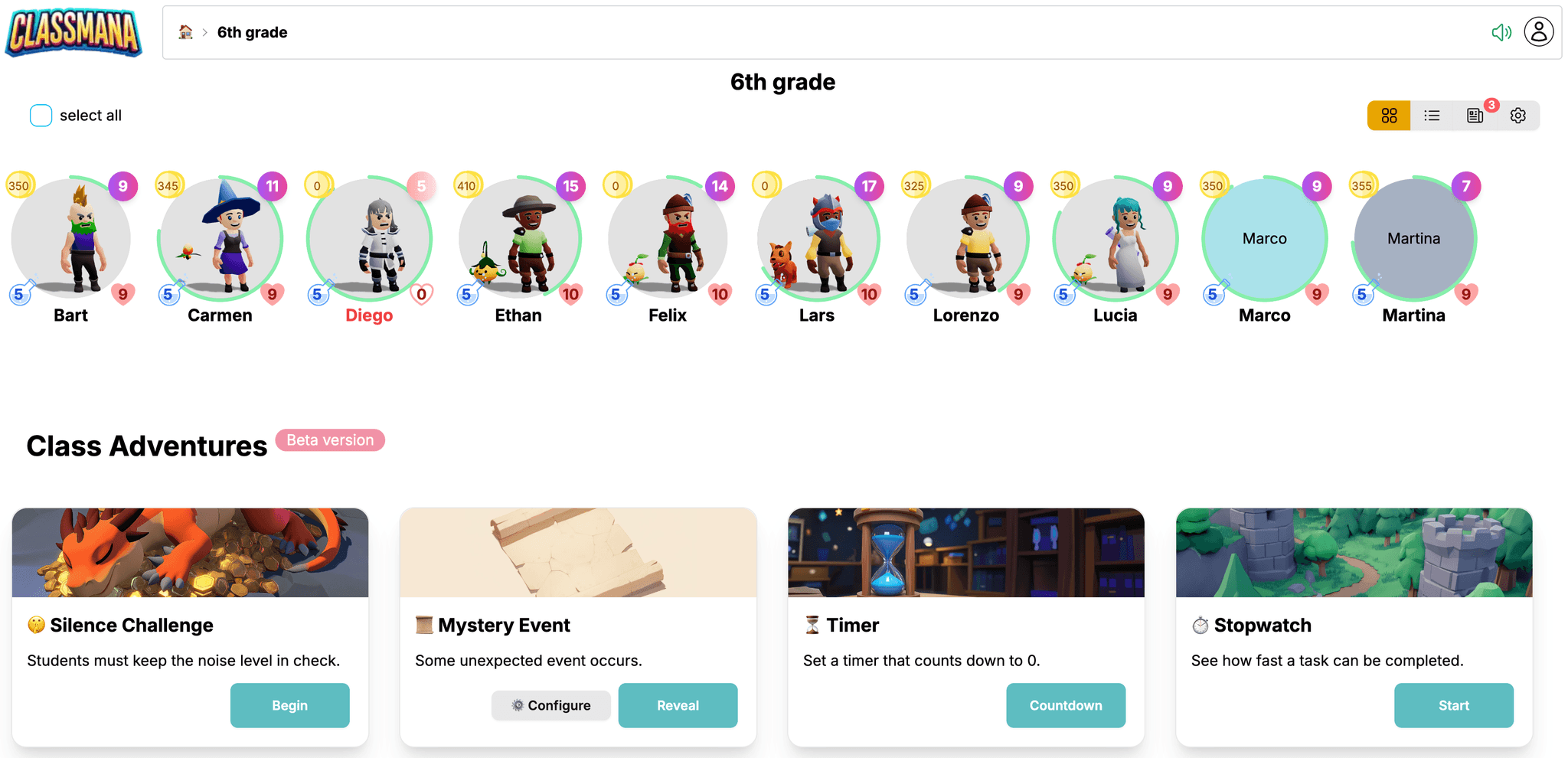 Stilte Challenge in Class Adventures