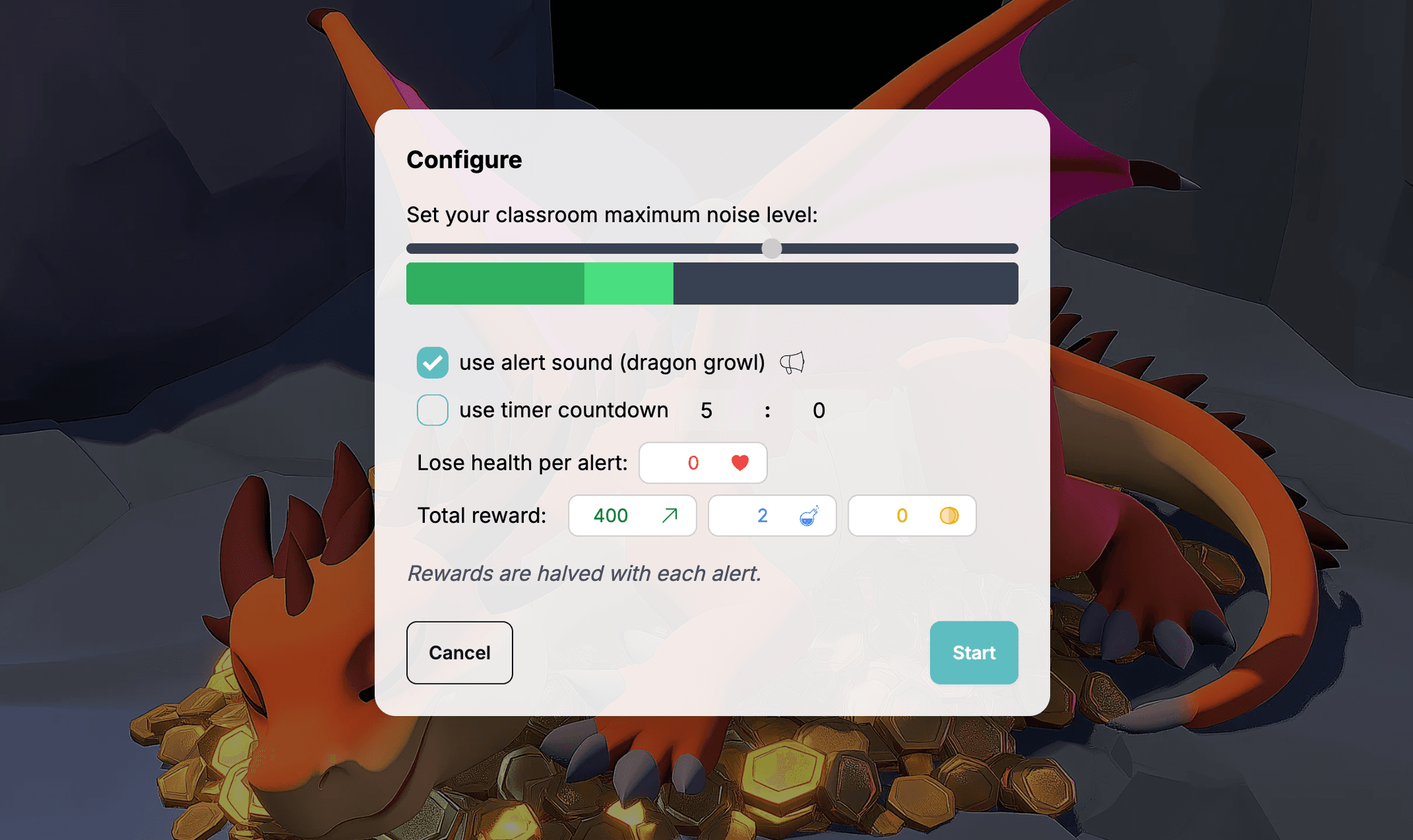 Stilte Challenge Configuratie